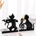 Estante de metal criativo com suporte para livros Piano Cat